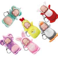 cute small key chain with fragrance baby doll toy