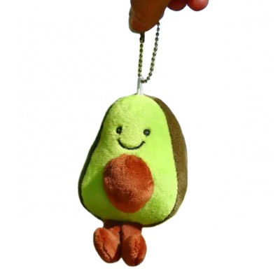 Gift 2020 custom avocado keychains plush toys/high quality cute soft fruit keychains stuffed for children